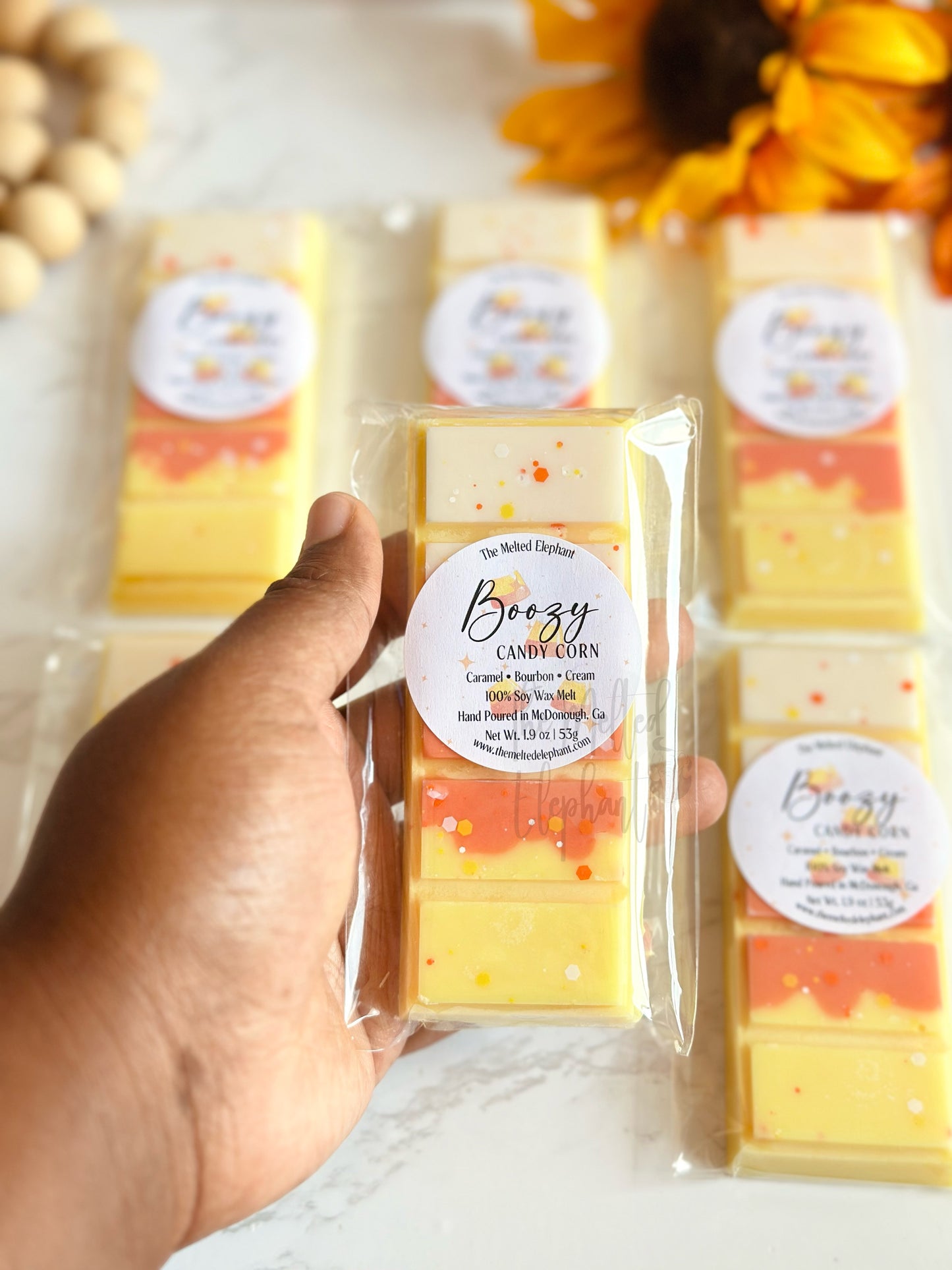 Boozy Candy Corn Wax Melt Snap Bar